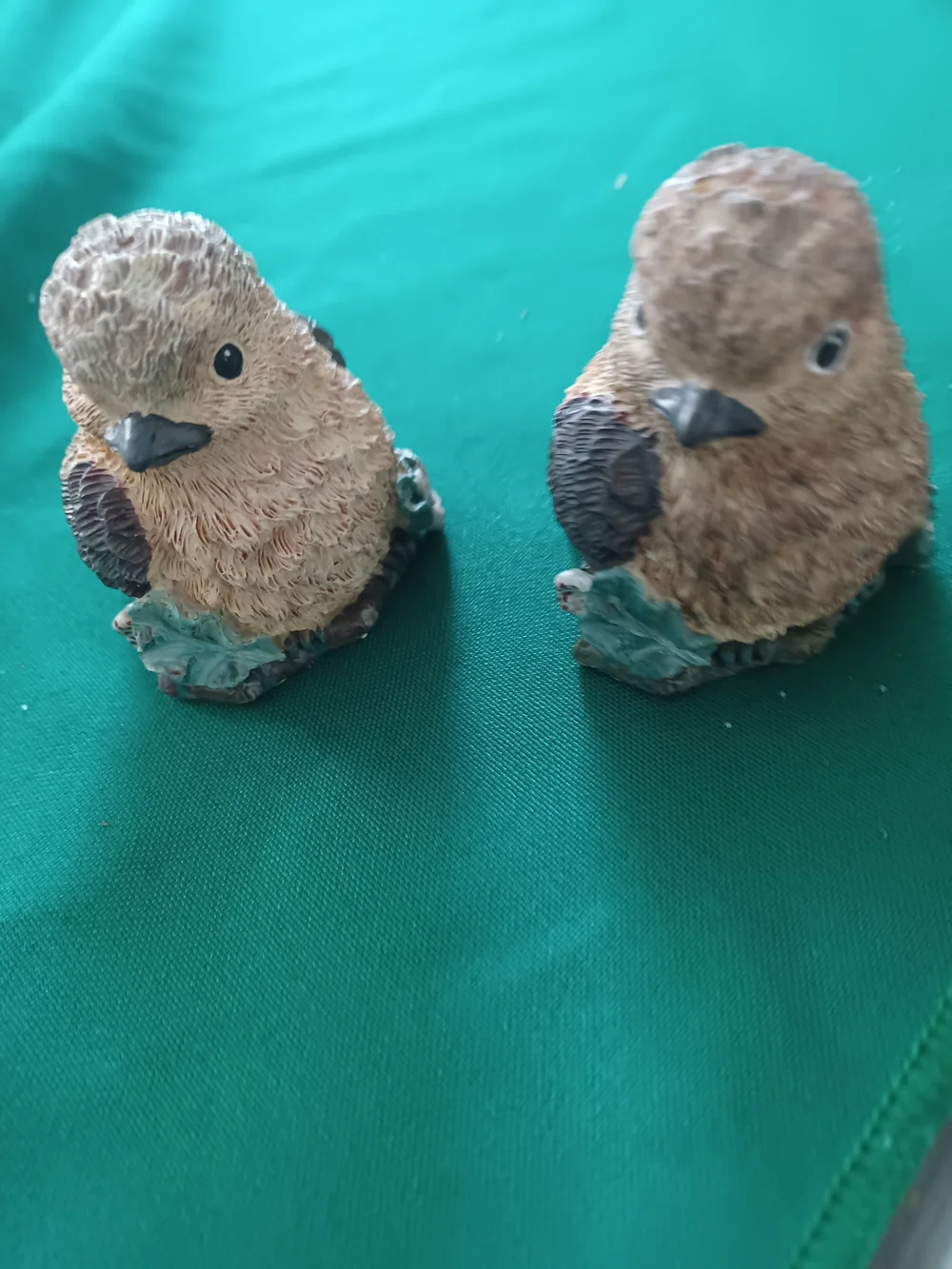 Small Pets Decorative Brown Bird Pair – Realistic Textured Salt And Pepper Shak